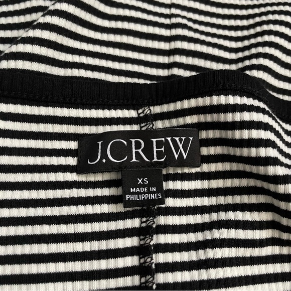 J Crew Vintage Rib Henley Striped T-Shirt Size XS - Picture 4 of 5